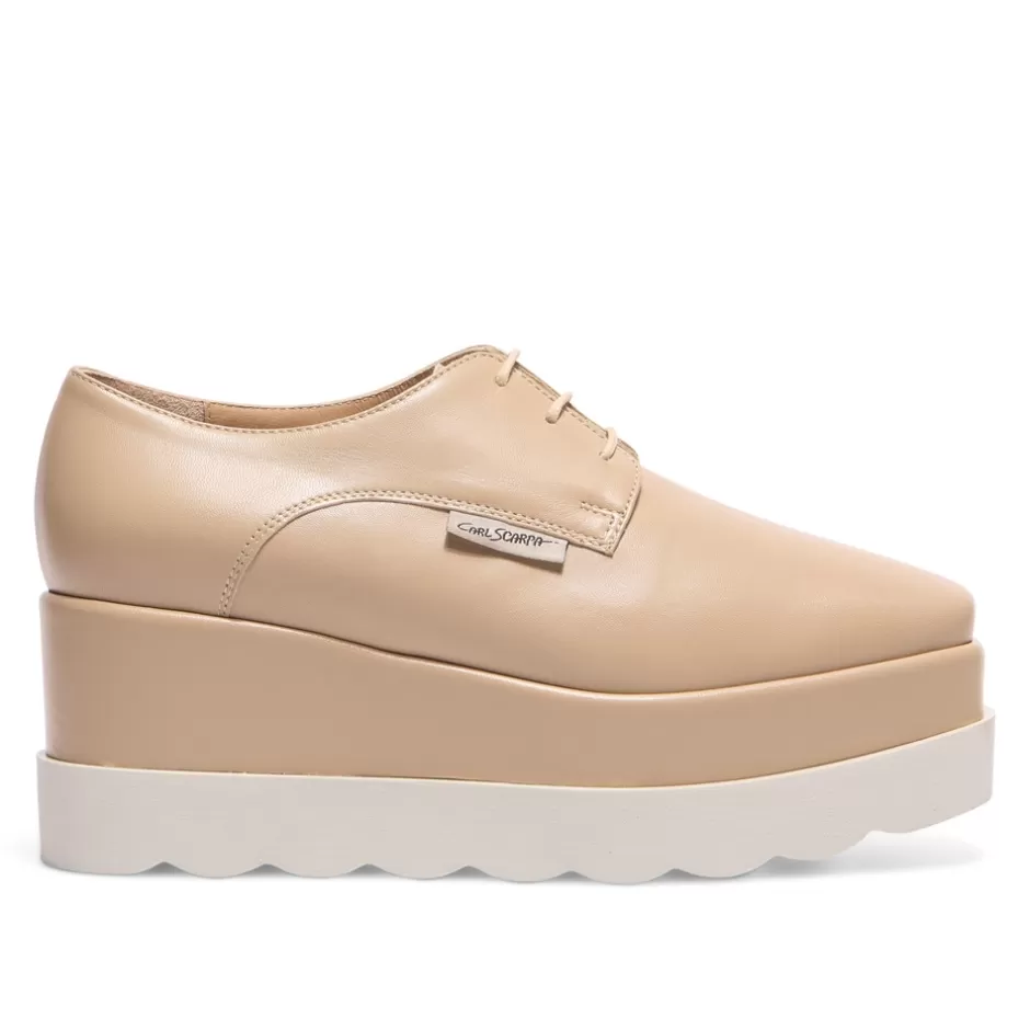 Leather Loafers | Loafers | Carl Scarpa Amuleto Taupe Leather Platform Loafers