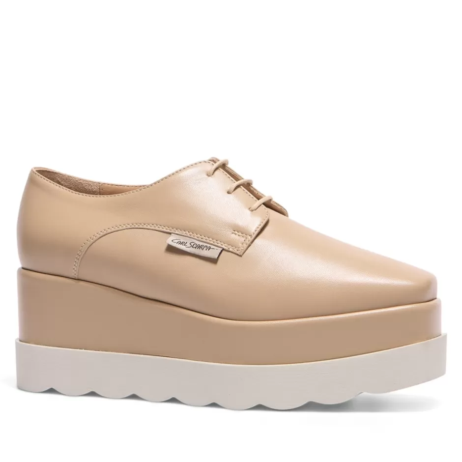 Leather Loafers | Loafers | Carl Scarpa Amuleto Taupe Leather Platform Loafers