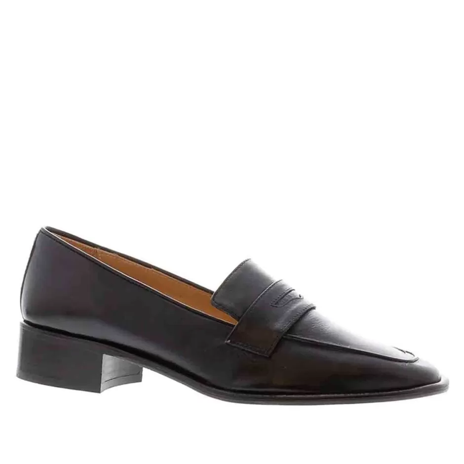 Leather Loafers | Loafers | Carl Scarpa Angeilca Black Leather Penny Loafers