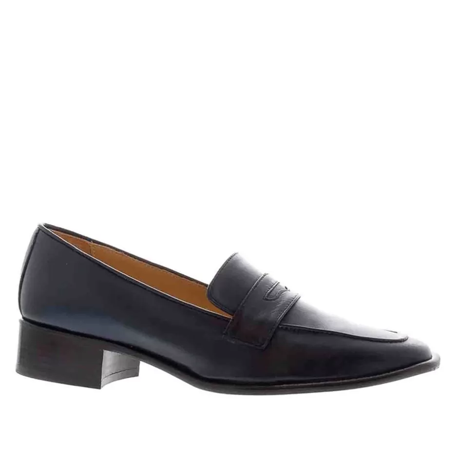 Leather Loafers | Loafers | Carl Scarpa Angeilca Navy Leather Penny Loafers