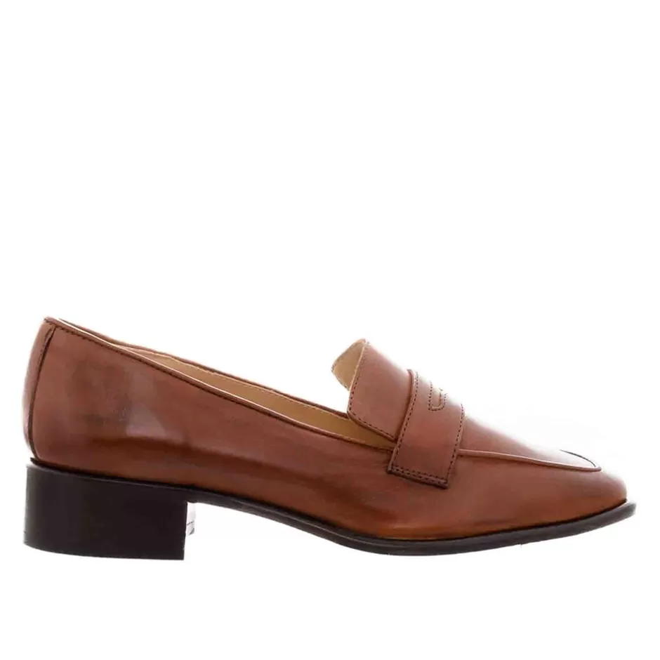 Leather Loafers | Loafers | Carl Scarpa Angeilca Tan Leather Penny Loafers