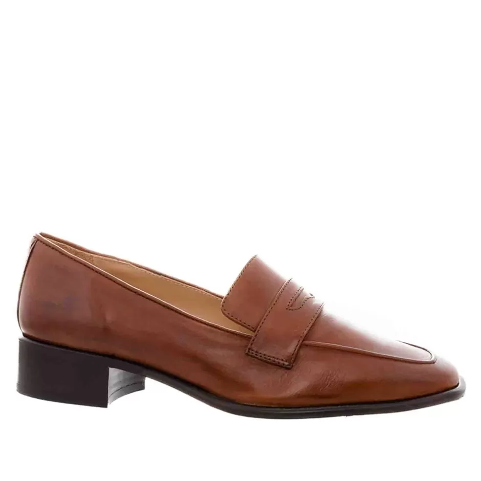 Leather Loafers | Loafers | Carl Scarpa Angeilca Tan Leather Penny Loafers