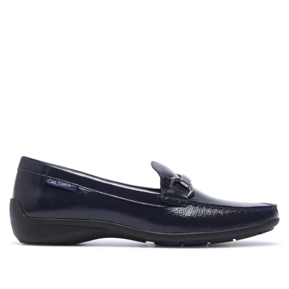 Loafers | Carl Scarpa Anglette Navy Patent Leather Loafers