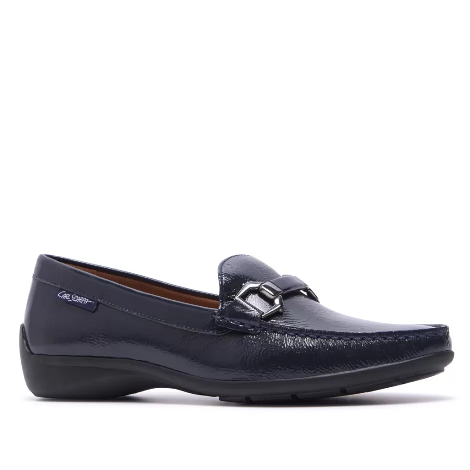 Loafers | Carl Scarpa Anglette Navy Patent Leather Loafers