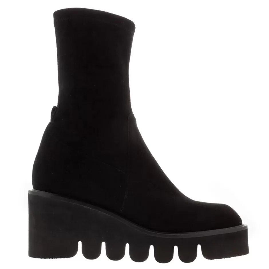 Ankle Boots | Carl Scarpa Ariel Black Suede Wavesole Ankle Boots