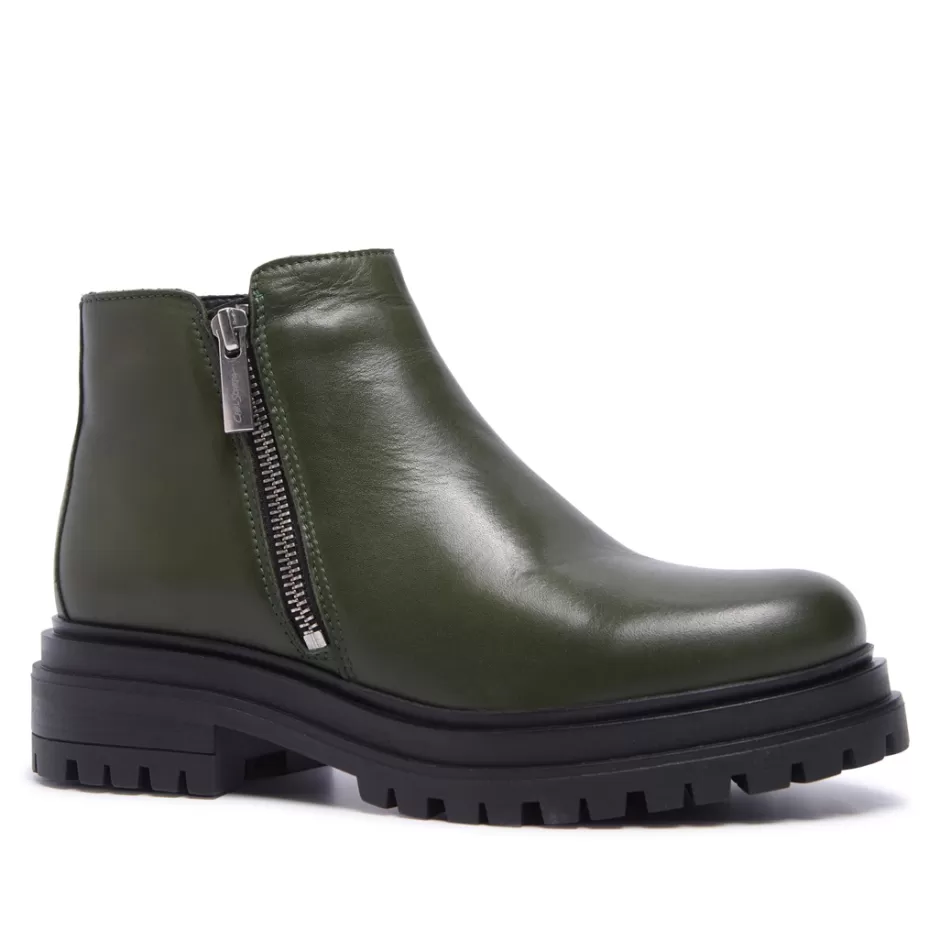 Ankle Boots | Carl Scarpa Arletta Green Leather Ankle Boots