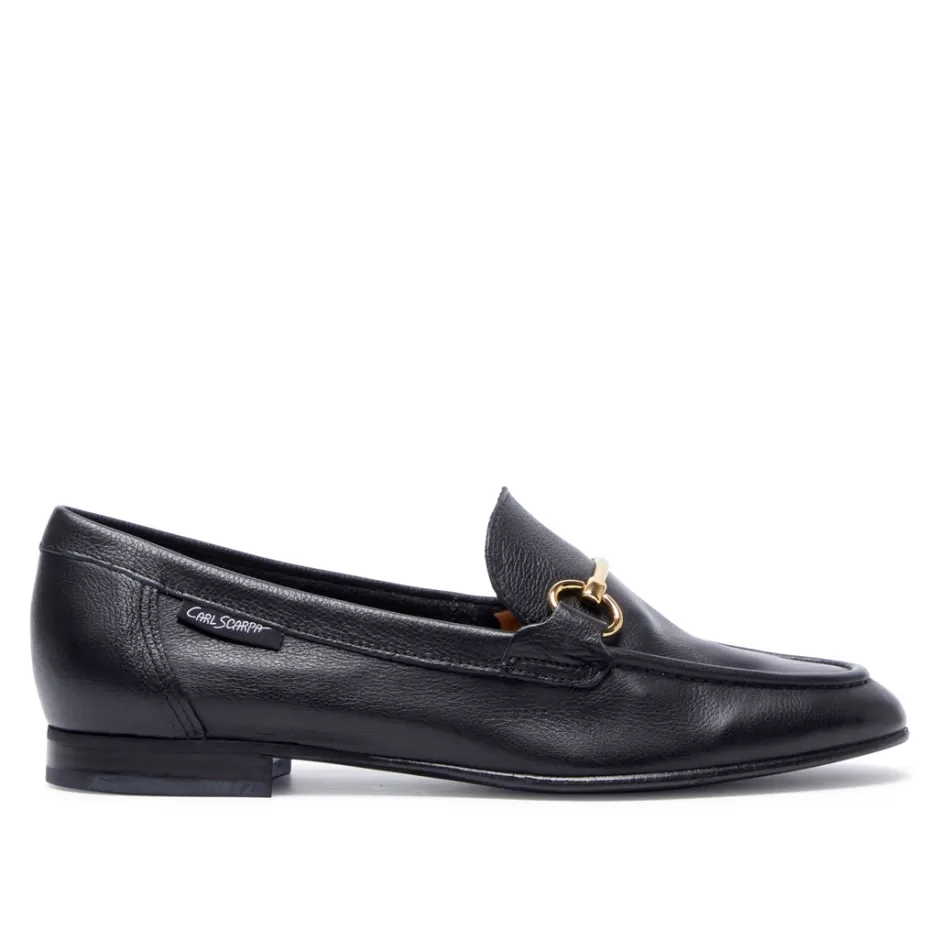 Leather Loafers | Loafers | Carl Scarpa Arlie Black Leather Snaffle Loafers