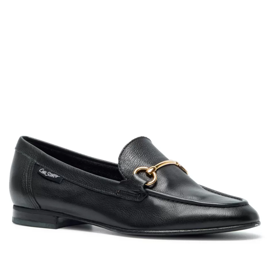 Leather Loafers | Loafers | Carl Scarpa Arlie Black Leather Snaffle Loafers