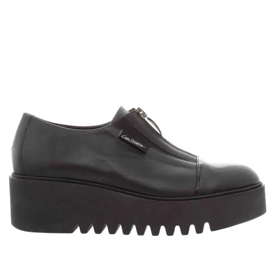 Leather Loafers | Loafers | Carl Scarpa Ash Black Italian Leather Platform Loafers