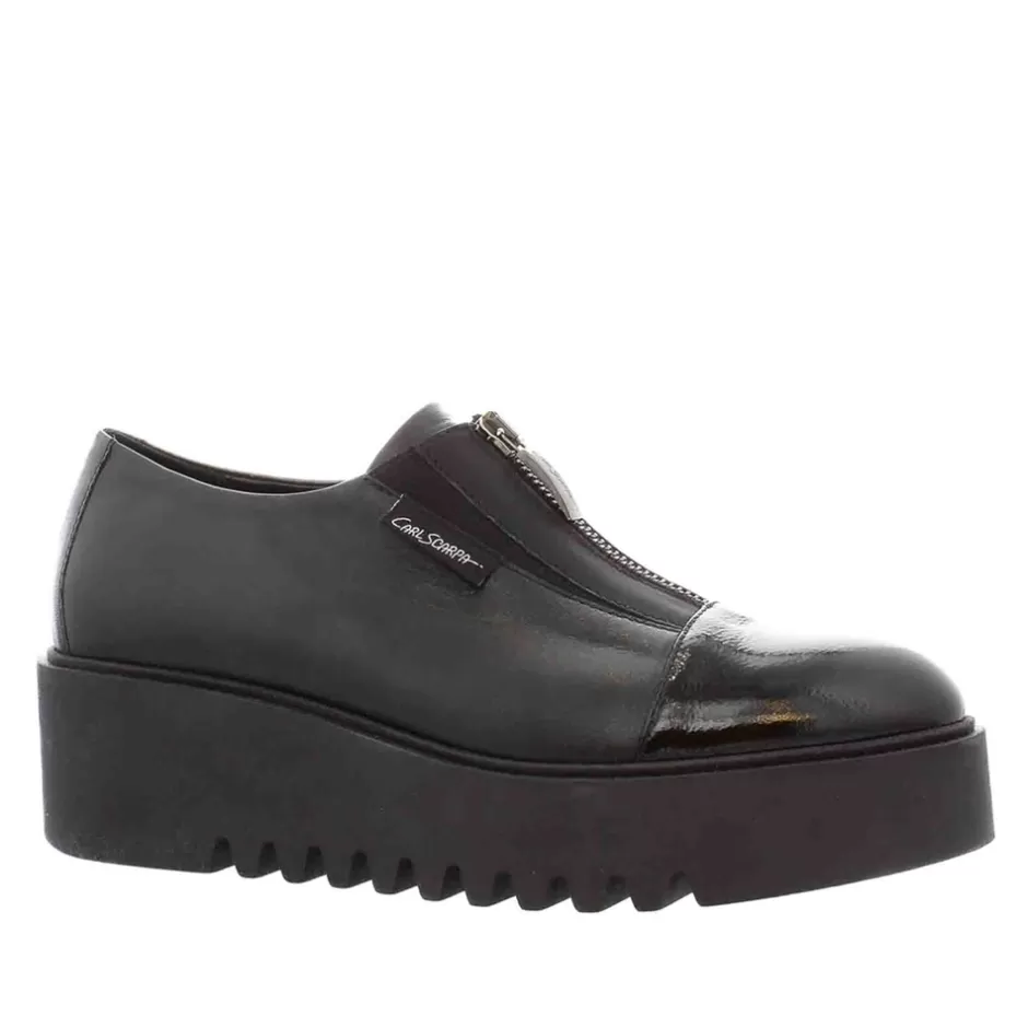 Leather Loafers | Loafers | Carl Scarpa Ash Black Italian Leather Platform Loafers