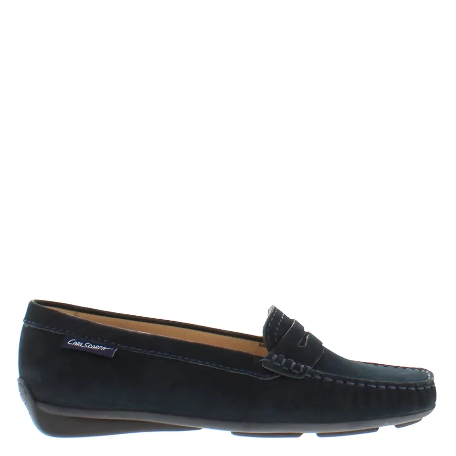 Suede Loafers | Loafers | Carl Scarpa Bettina Navy Slip-On Loafers