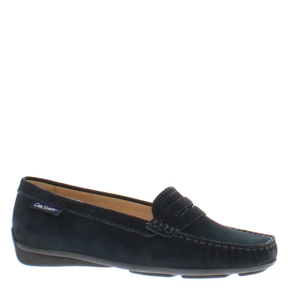 Suede Loafers | Loafers | Carl Scarpa Bettina Navy Slip-On Loafers