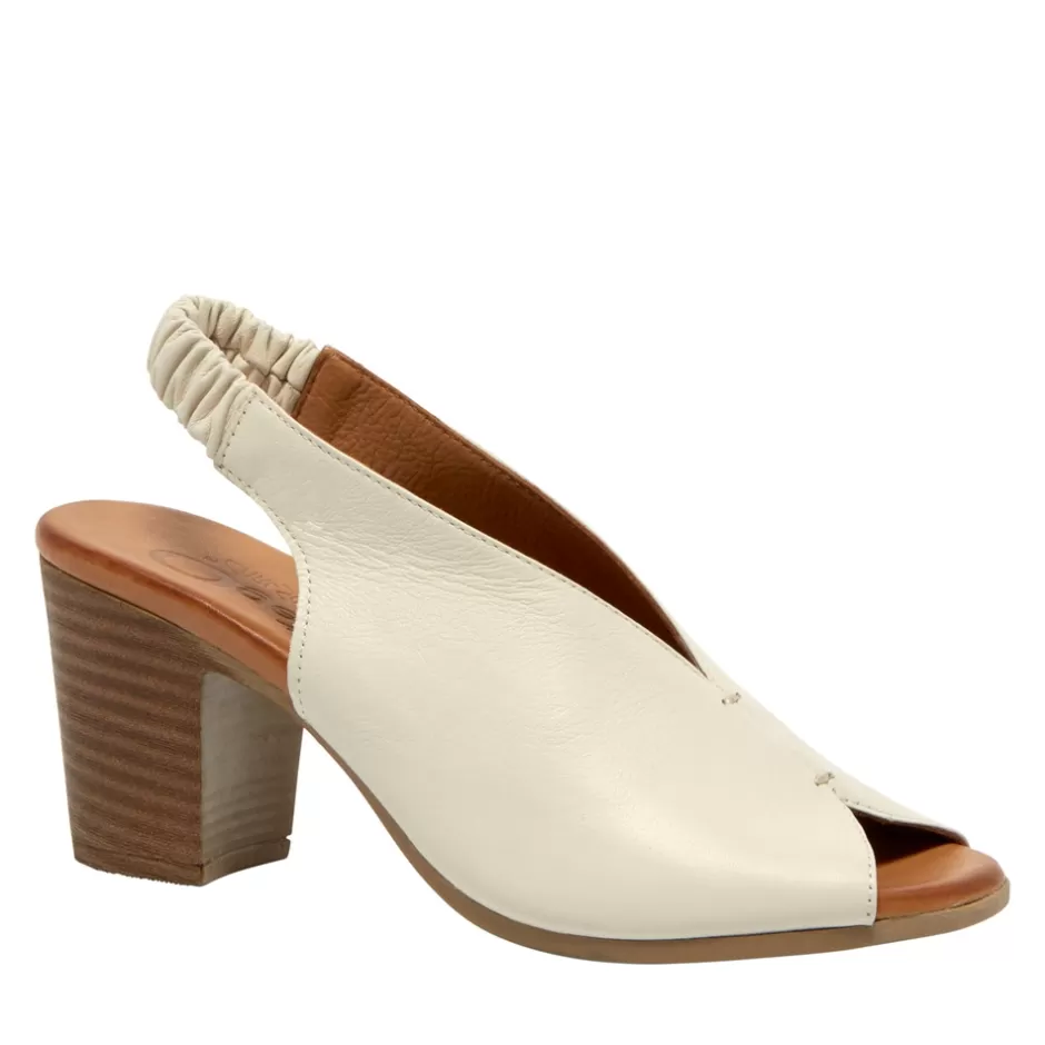 Sandals | Carl Scarpa Buttercup Off White Leather Slingback Sandal
