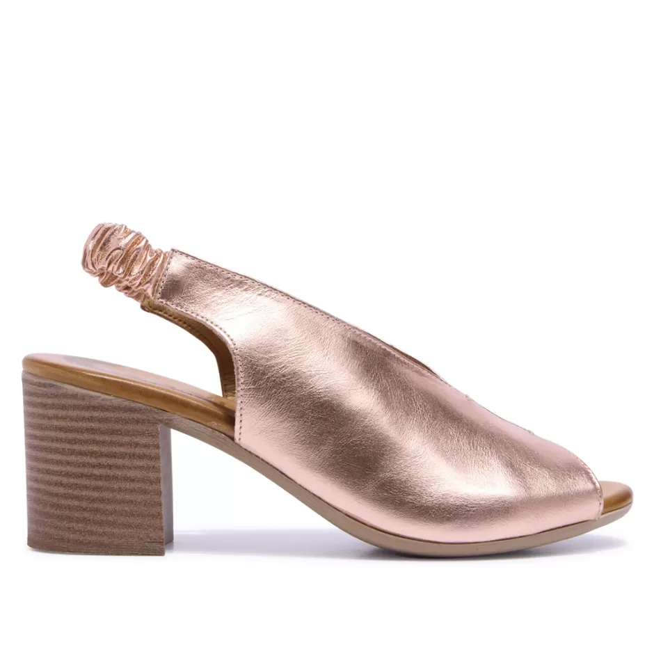Sandals | Carl Scarpa Buttercup Rose Gold Leather Sandals