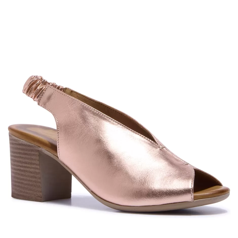 Sandals | Carl Scarpa Buttercup Rose Gold Leather Sandals