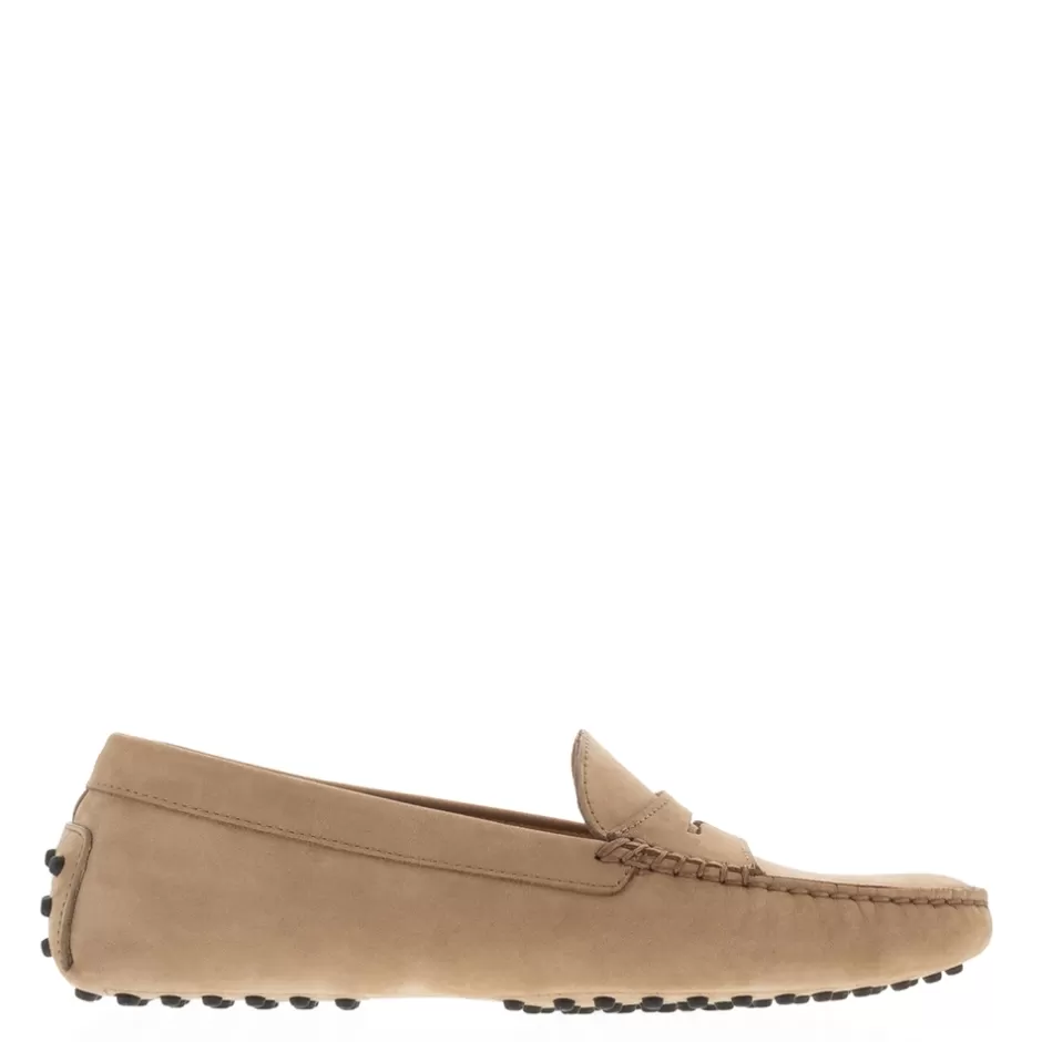 Suede Loafers | Loafers | Carl Scarpa Domenica Beige Nubuck Suede Penny Loafers