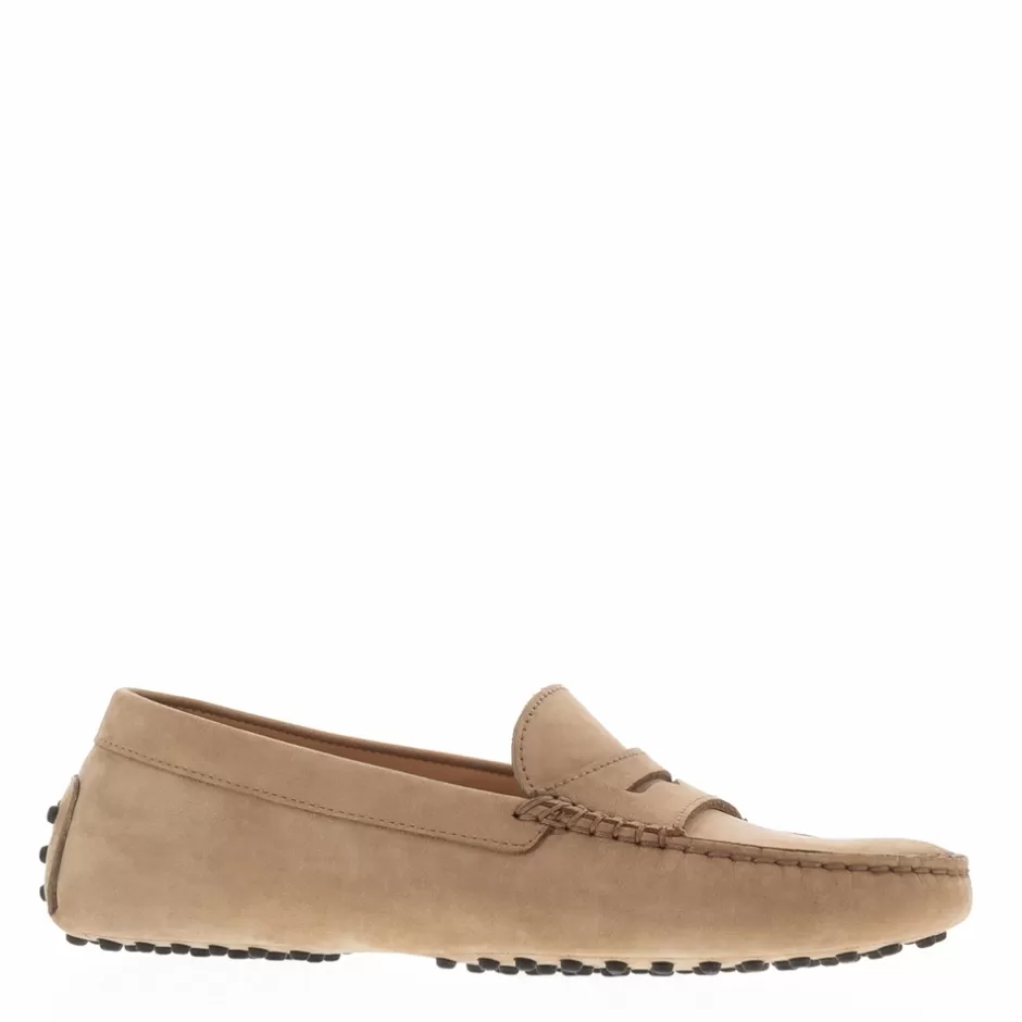 Suede Loafers | Loafers | Carl Scarpa Domenica Beige Nubuck Suede Penny Loafers