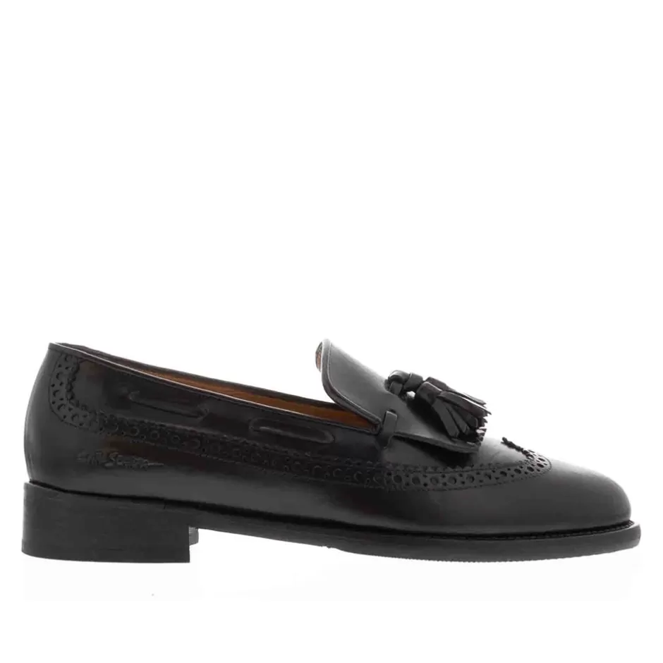 Leather Loafers | Loafers | Carl Scarpa Elesta Black Leather Oxford Style Loafers