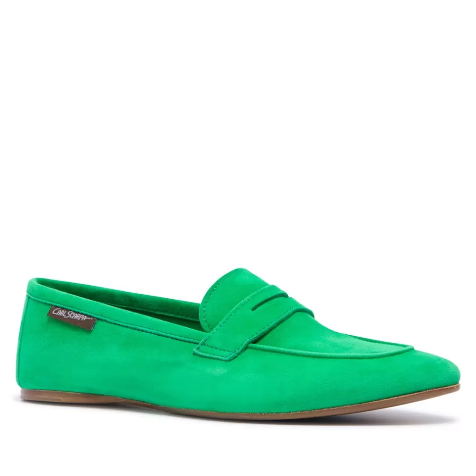 Suede Loafers | Loafers | Carl Scarpa Emarlie Green Suede Penny Loafers