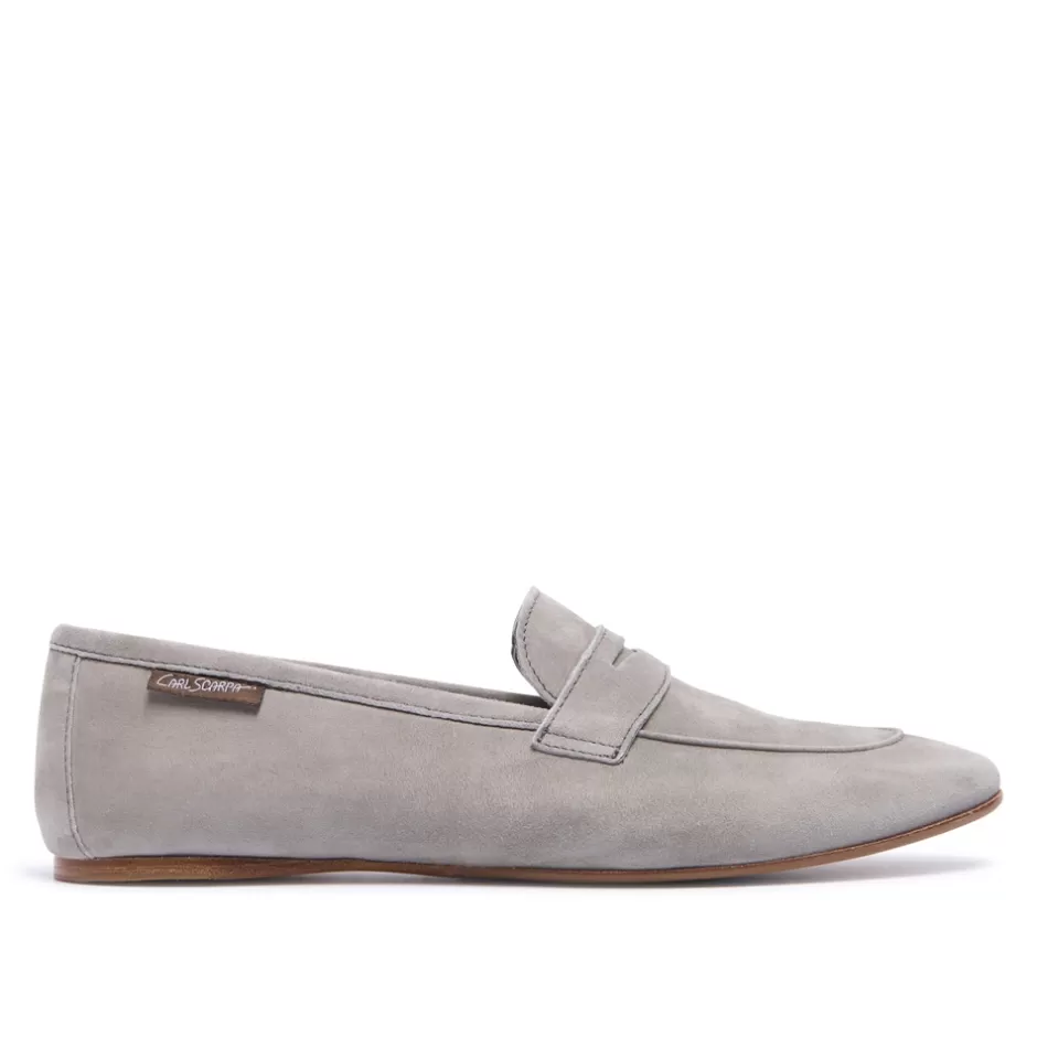 Suede Loafers | Loafers | Carl Scarpa Emarlie Grey Suede Penny Loafers