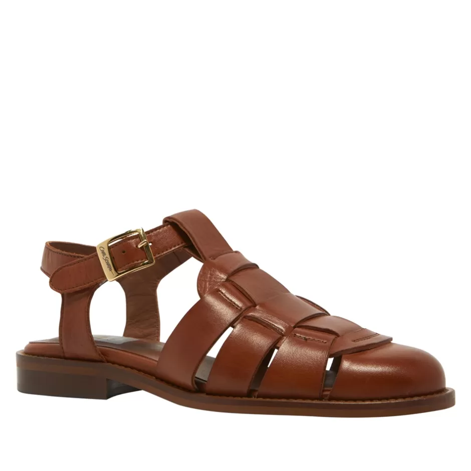 Sandals | Carl Scarpa Emelot Tan Leather Flat Sandals