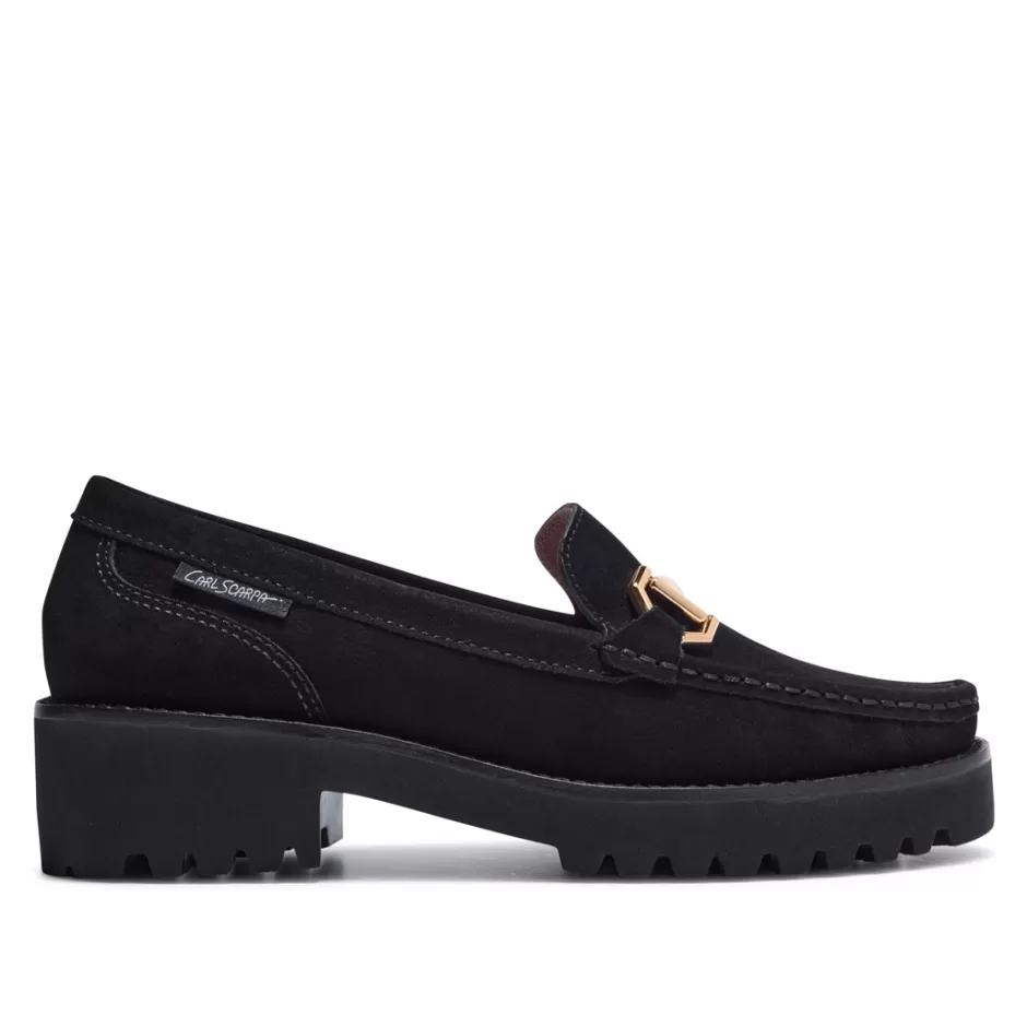 Suede Loafers | Loafers | Carl Scarpa Etana Black Suede Loafers