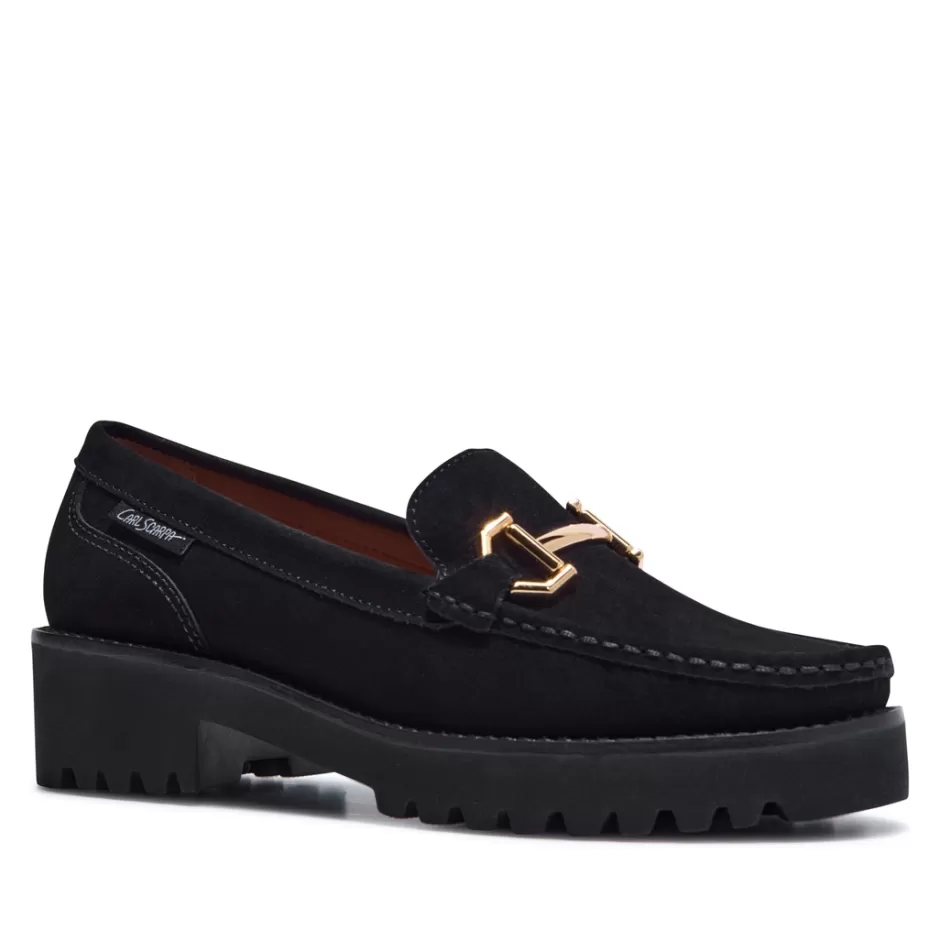 Suede Loafers | Loafers | Carl Scarpa Etana Black Suede Loafers