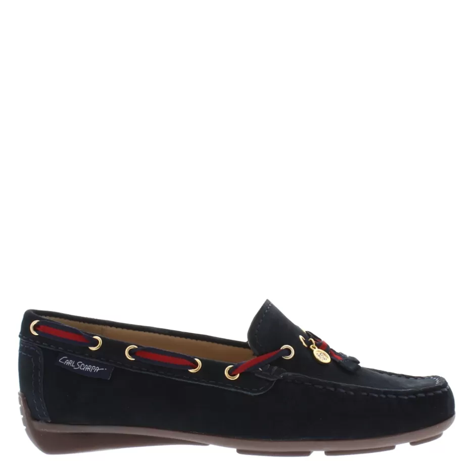 Suede Loafers | Loafers | Carl Scarpa Faris Navy Slip-On Loafers