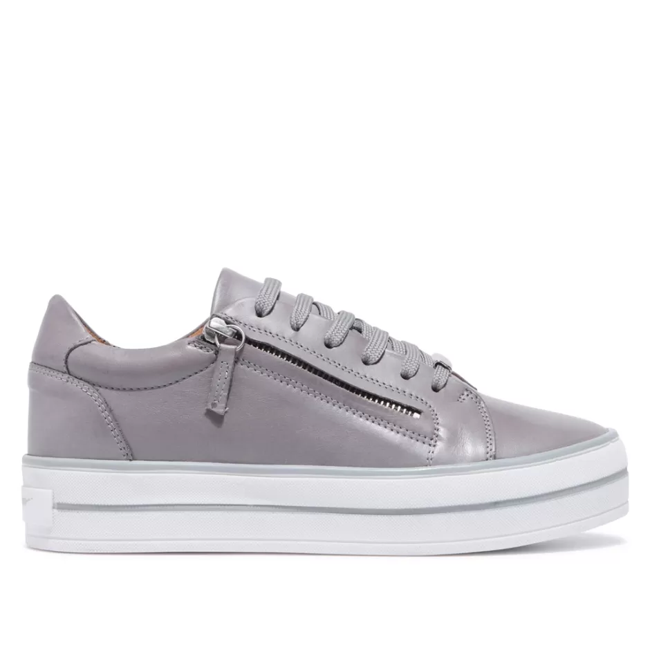 Leather Trainers | Trainers | Carl Scarpa Fissato Grey Leather Trainers