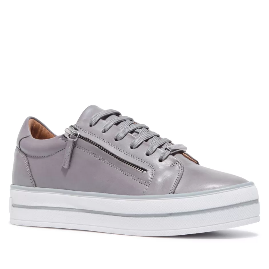 Leather Trainers | Trainers | Carl Scarpa Fissato Grey Leather Trainers