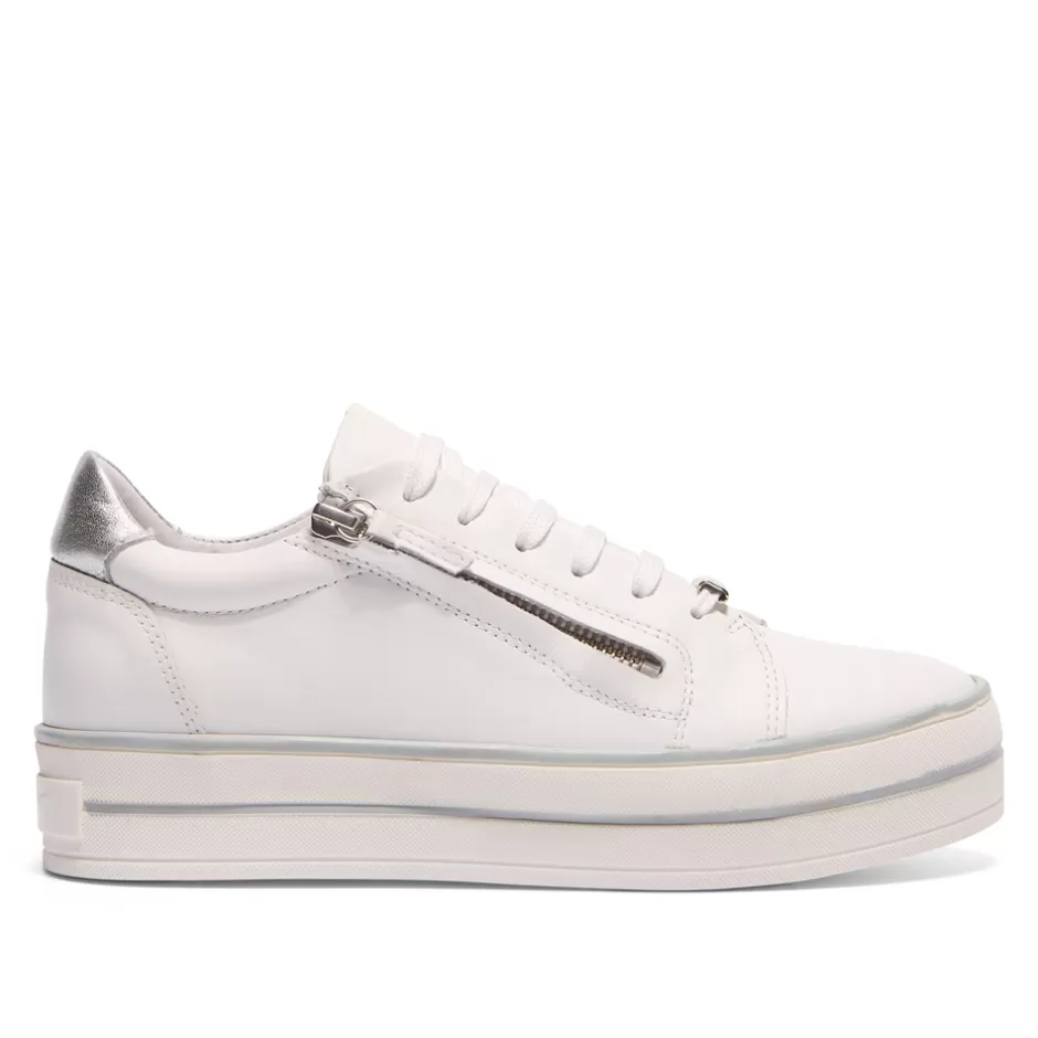 Leather Trainers | Trainers | Carl Scarpa Fissato White Leather Trainers