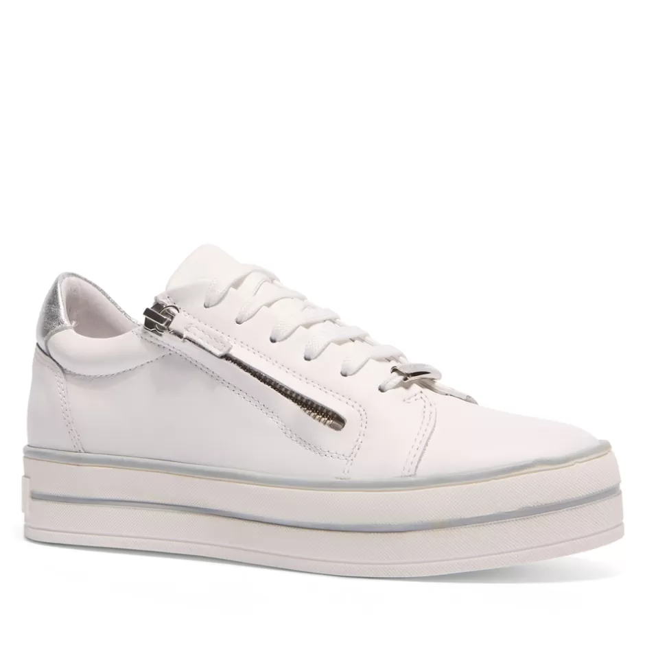 Leather Trainers | Trainers | Carl Scarpa Fissato White Leather Trainers