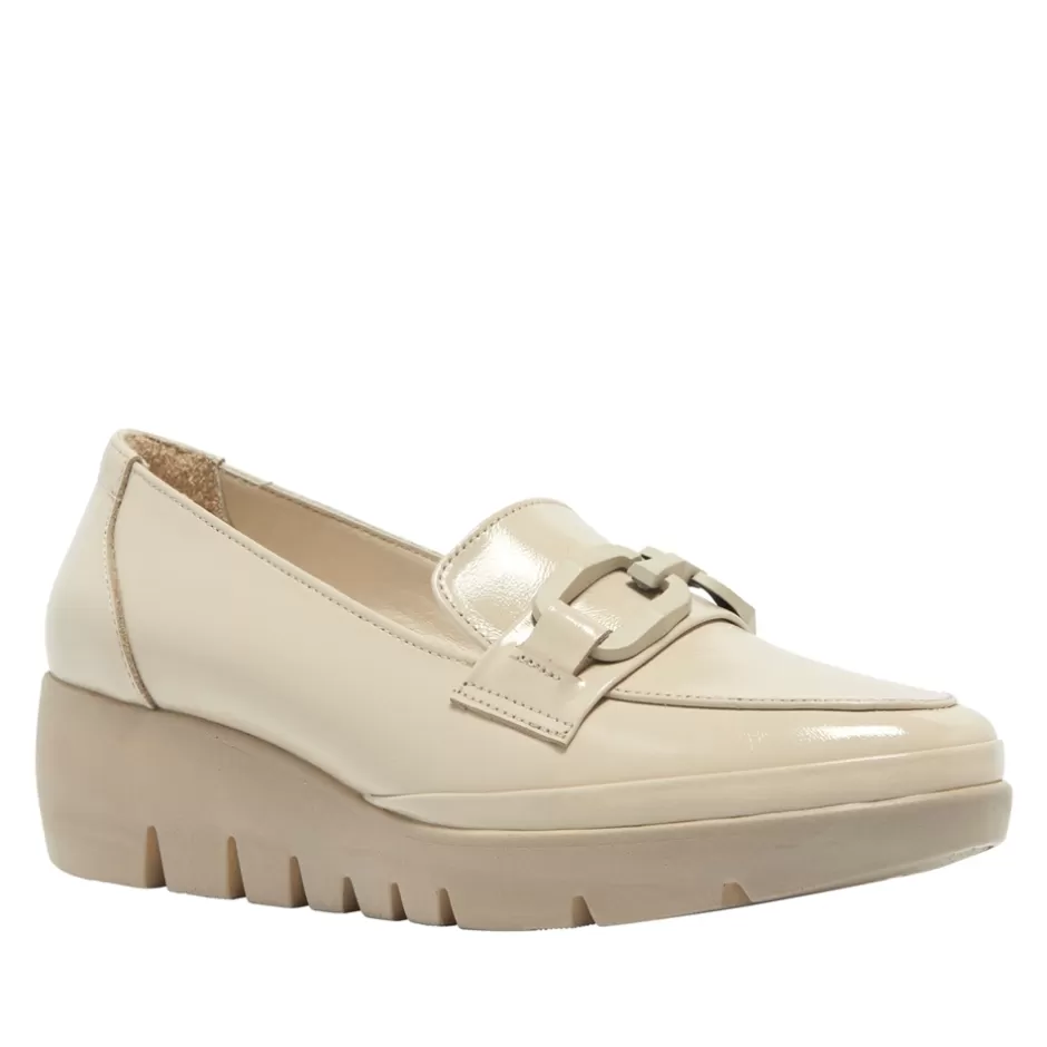 Leather Loafers | Loafers | Carl Scarpa Forza Off White Leather Wedge Loafers