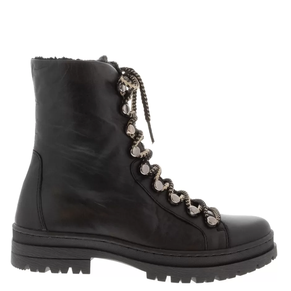 Ankle Boots | Carl Scarpa Granada Black Leather Lace Up Ankle Boots