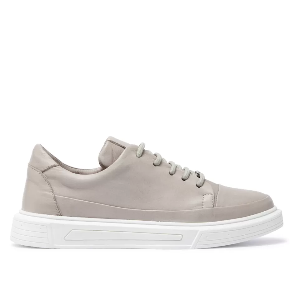 Leather Trainers | Trainers | Carl Scarpa Lenotti Grey Leather Leisure