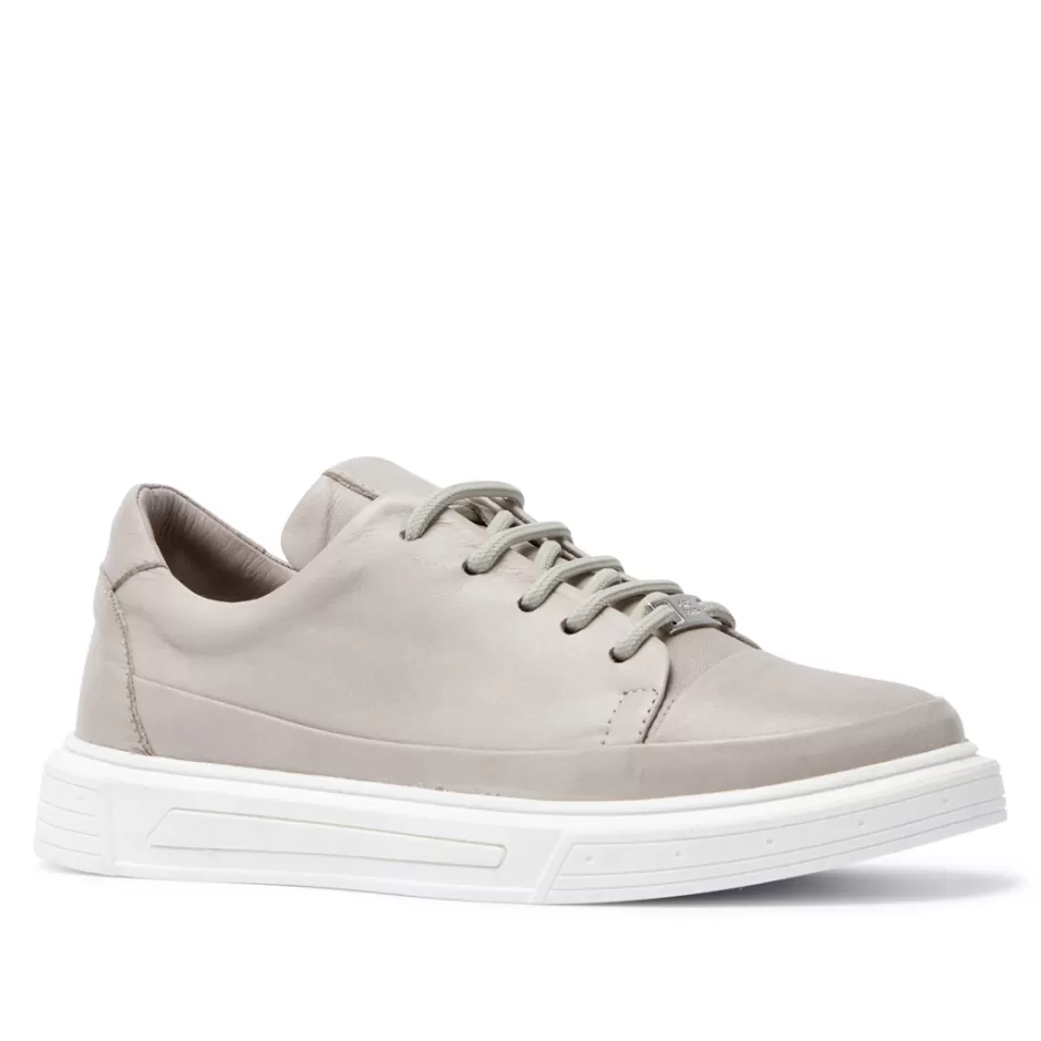 Leather Trainers | Trainers | Carl Scarpa Lenotti Grey Leather Leisure
