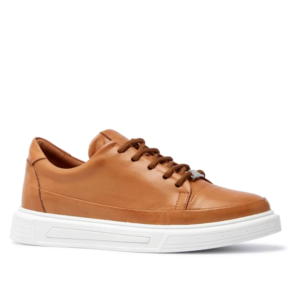 Leather Trainers | Trainers | Carl Scarpa Lenotti Tan Leather Leisure