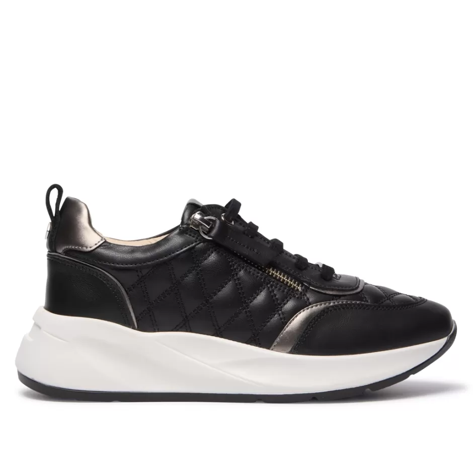 Leather Trainers | Trainers | Carl Scarpa Lestina Black Leather Leisure