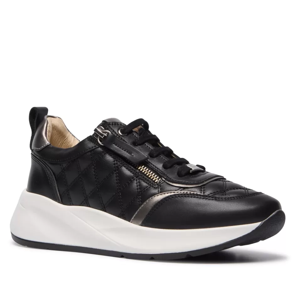 Leather Trainers | Trainers | Carl Scarpa Lestina Black Leather Leisure