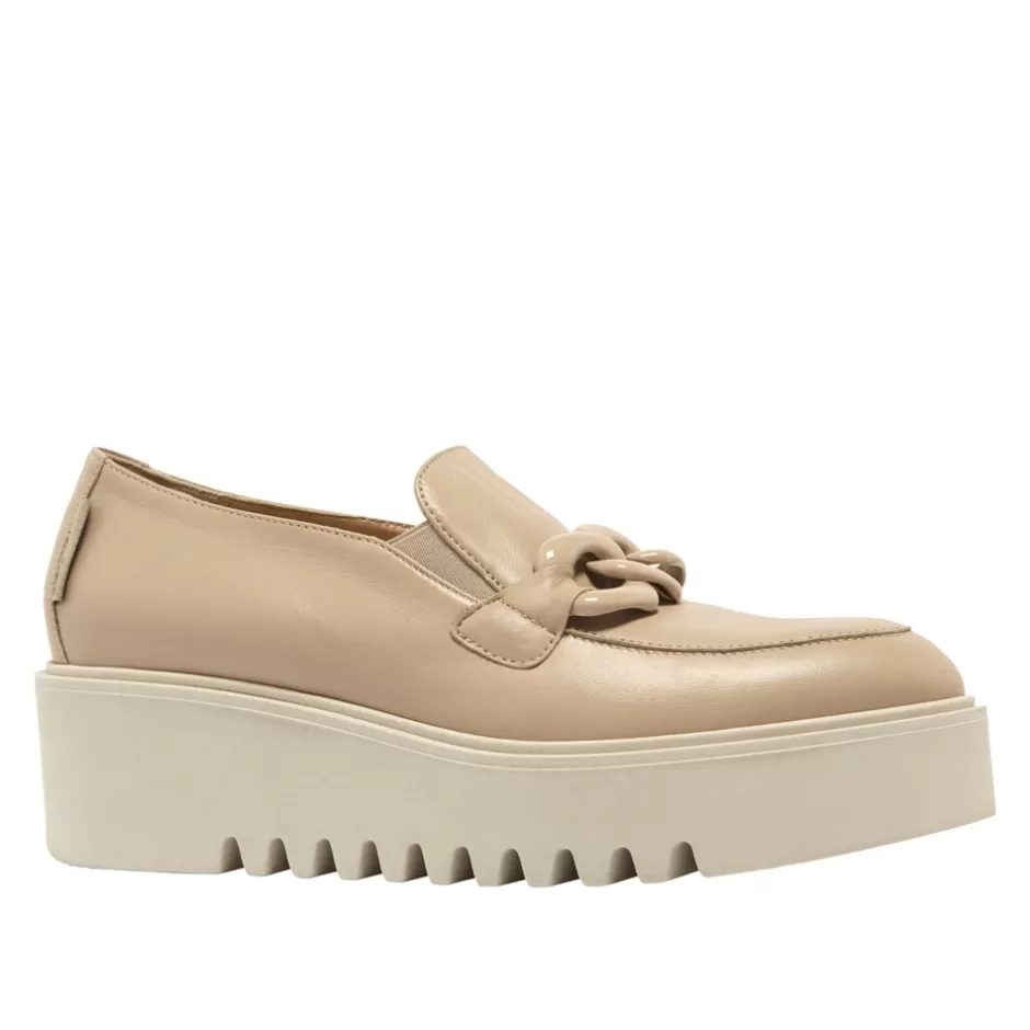 Leather Loafers | Loafers | Carl Scarpa Lizi Taupe Leather Platform Loafers