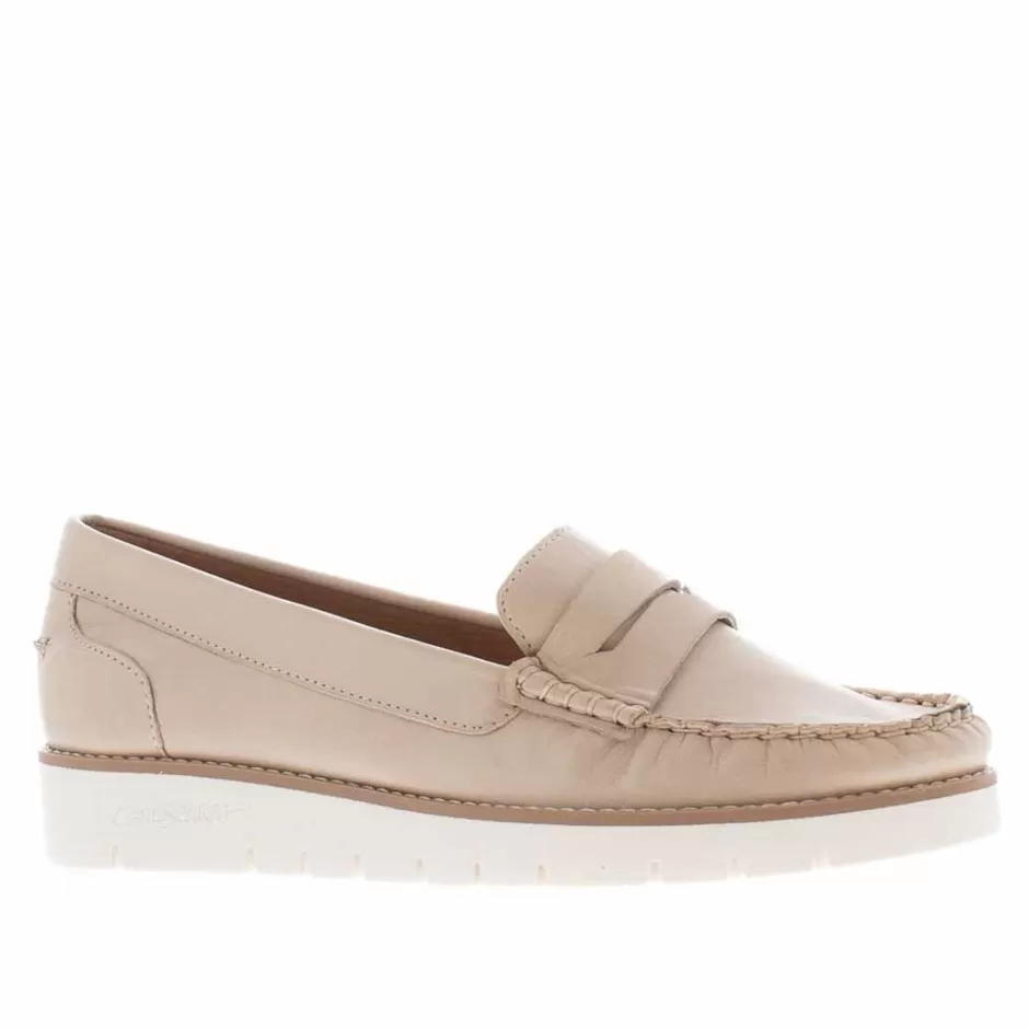 Leather Loafers | Loafers | Carl Scarpa Lucentia Beige Leather Wedge Loafers