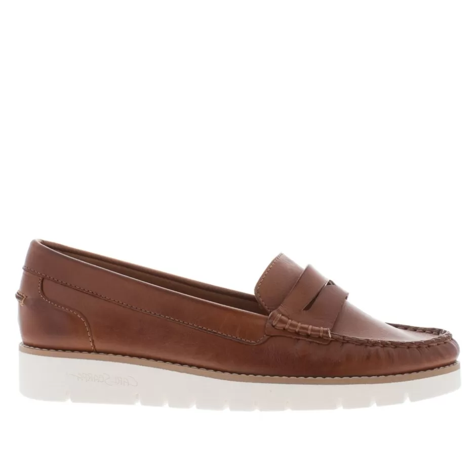 Leather Loafers | Loafers | Carl Scarpa Lucentia Tan Leather Wedge Loafers