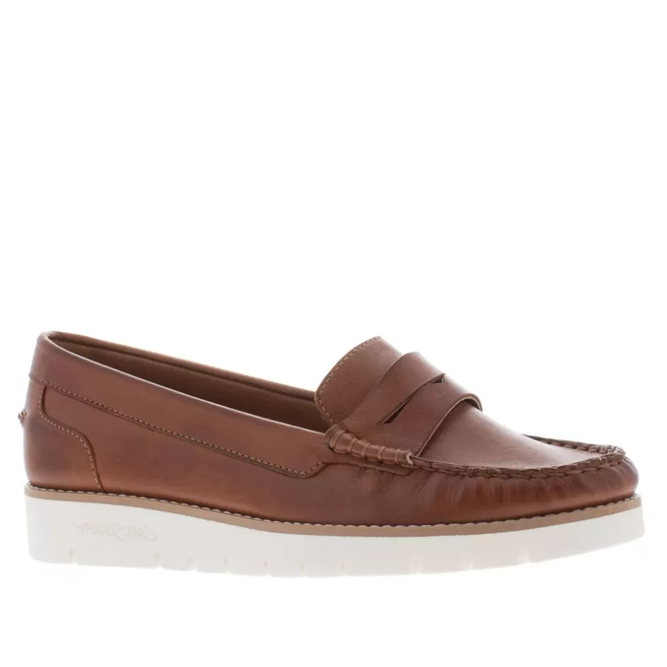 Leather Loafers | Loafers | Carl Scarpa Lucentia Tan Leather Wedge Loafers