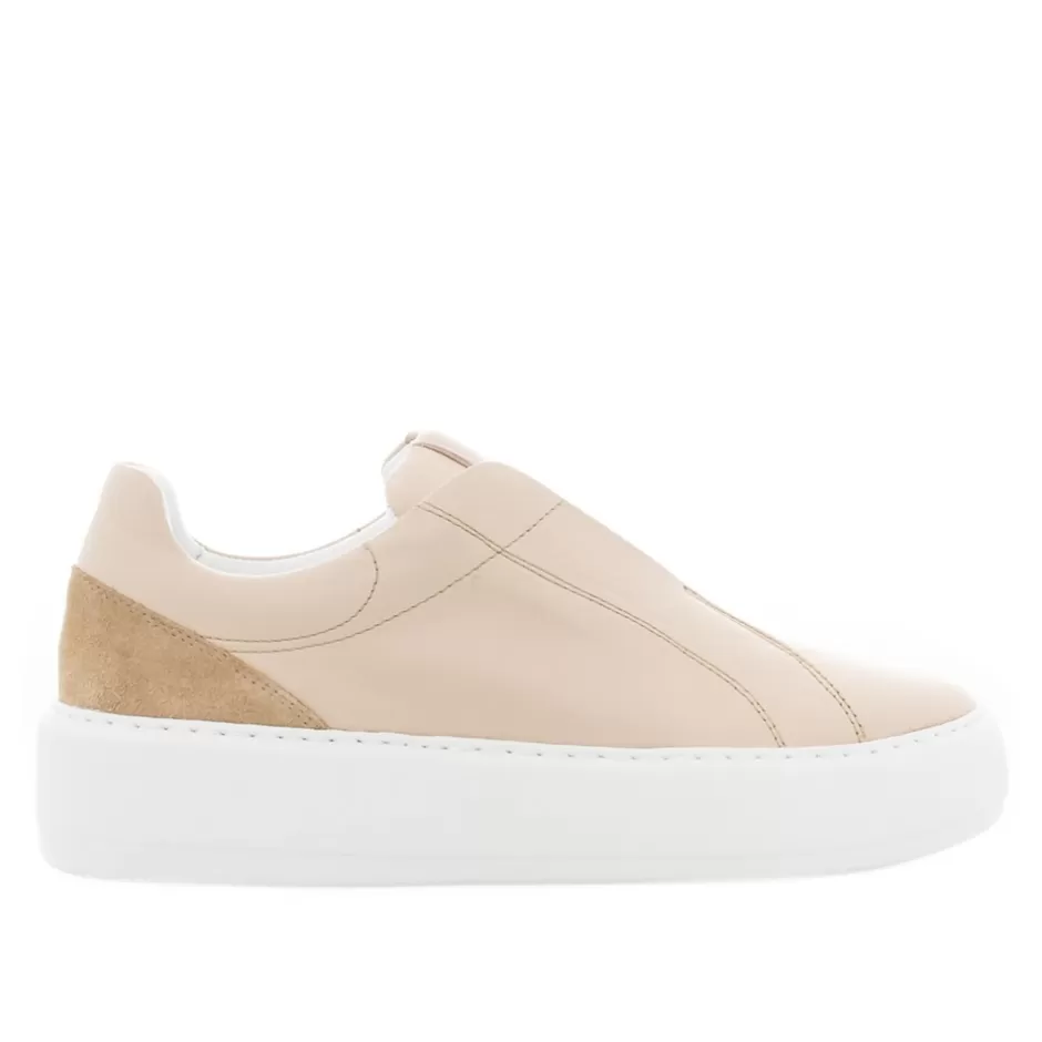 Leather Trainers | Trainers | Carl Scarpa Mabel Beige Leather Trainers