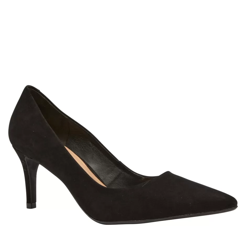 Court Shoes | Carl Scarpa Malazzo Black Suede Heeled Courts