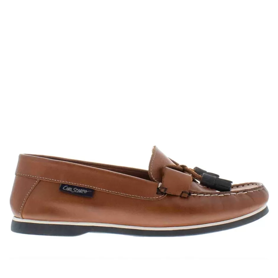Leather Loafers | Loafers | Carl Scarpa Matteo Tan Leather Deck Shoes