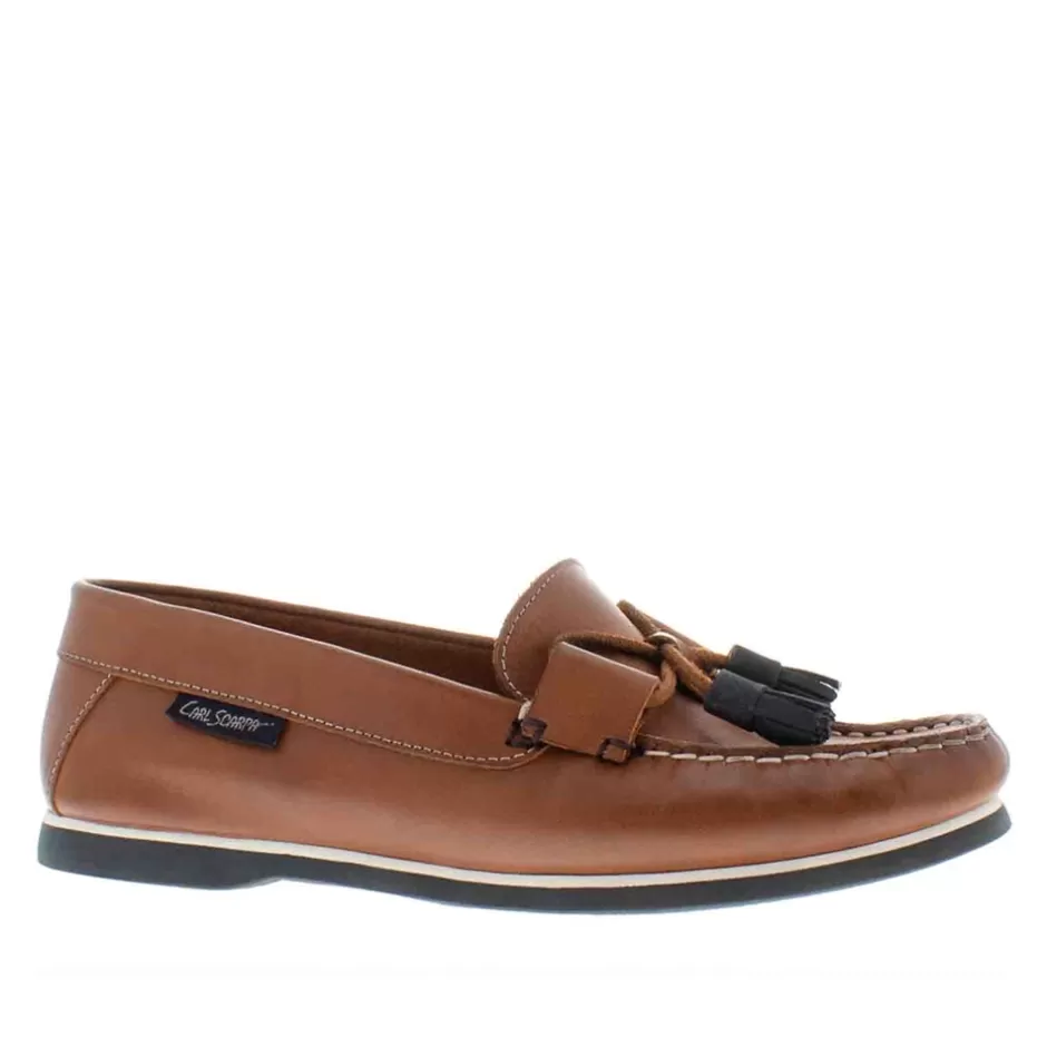 Leather Loafers | Loafers | Carl Scarpa Matteo Tan Leather Deck Shoes