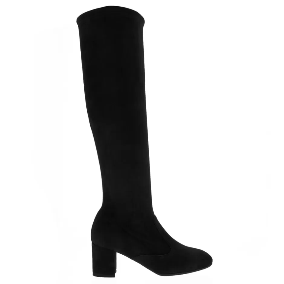 Knee High Boots | Carl Scarpa Mimosa Black Italian Suede Knee High Boots