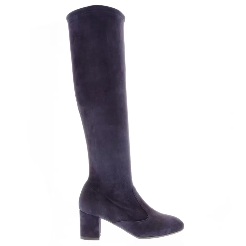 Knee High Boots | Carl Scarpa Mimosa Navy Italian Suede Knee High Boots