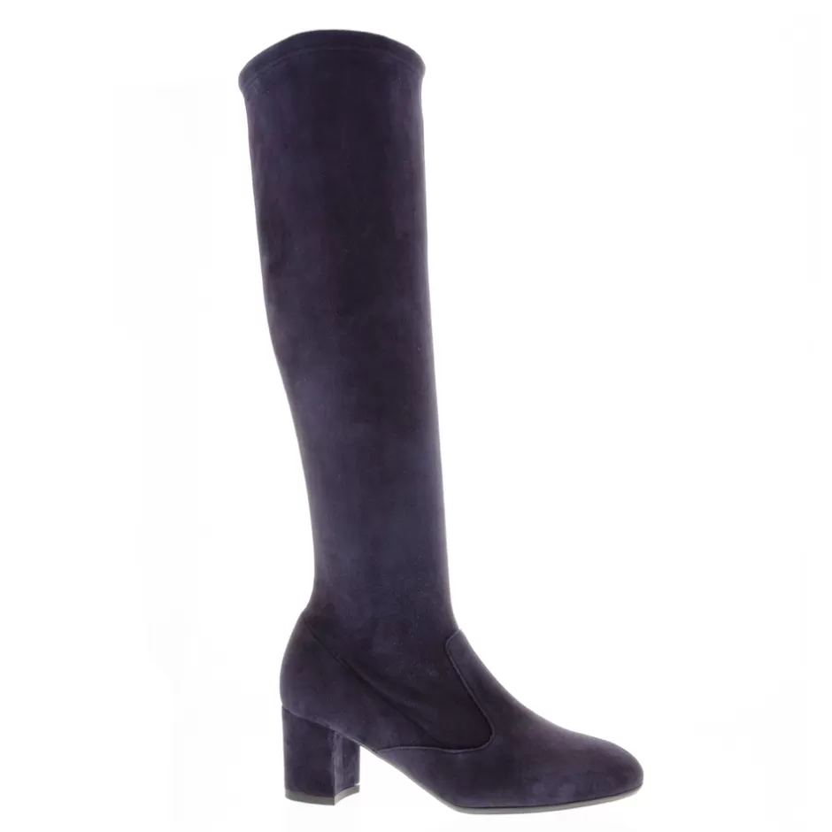 Knee High Boots | Carl Scarpa Mimosa Navy Italian Suede Knee High Boots